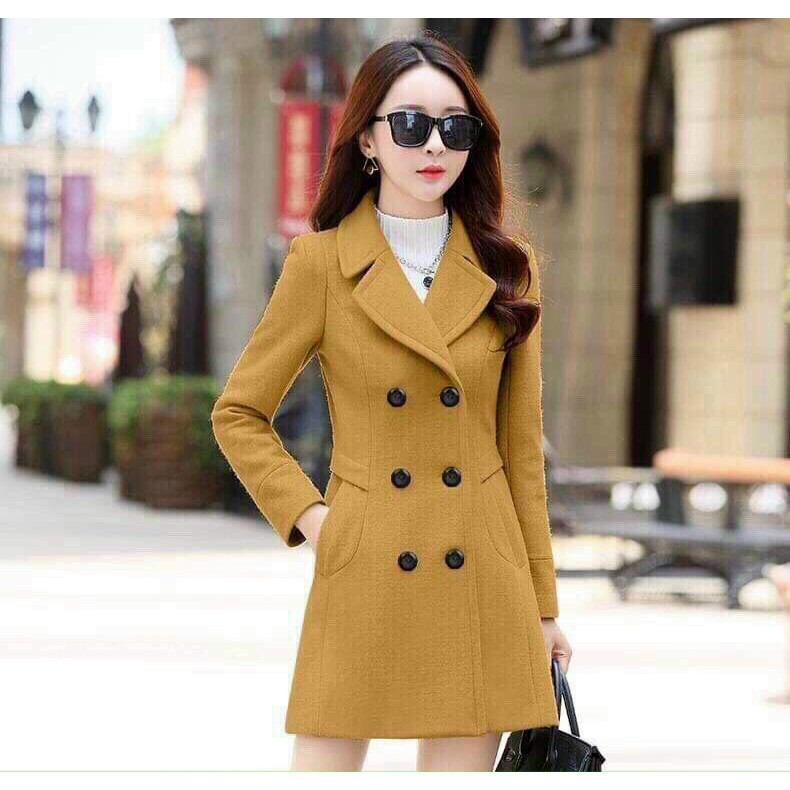 [Mã WARUN27 giảm 12k đơn 99k] Áo Khoác Dạ Dài 6 Nút Lịch Sự - Áo Dạ Dáng Dài Dày Ấm Thanh Lịch Cao Cấp Quảng | BigBuy360 - bigbuy360.vn