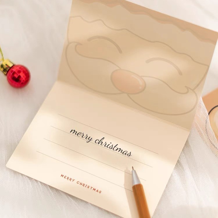 Thiệp Giáng Sinh Handmade ❤️ FREESHIP❤️ Set 6 Chiếc Bao Gồm Tấm Thiệp Miếng Dán Phong Bì ❤️ Momomart