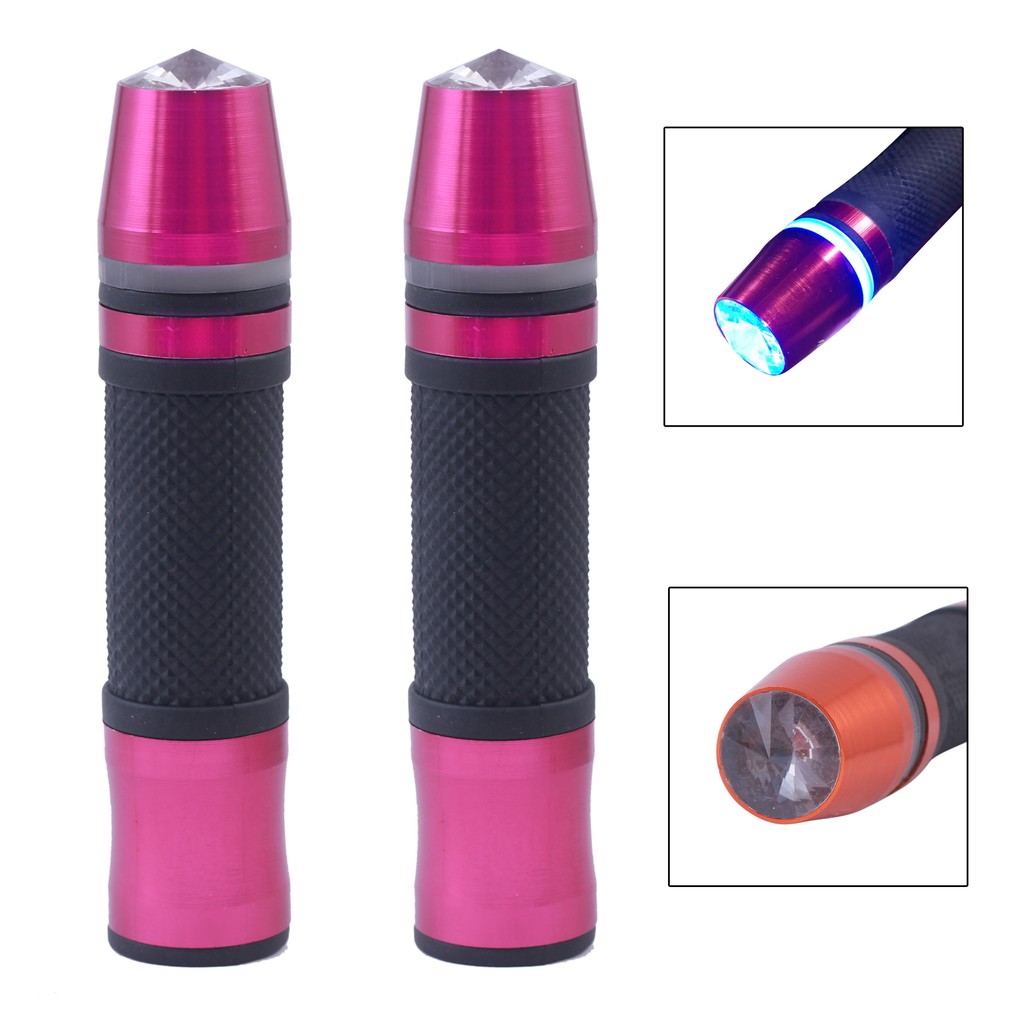 Bộ 2 bao tay lái xe máy RZM075 Hột Xoàn Led (tím)