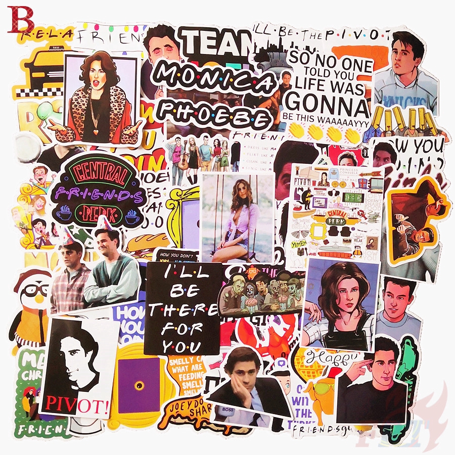 ❉ Friends - Series 02 Hot TV Shows Giấy và decal dán tường ❉1 Set DIY Doodle Decals Stickers（A-34Pcs；B-64Pcs）