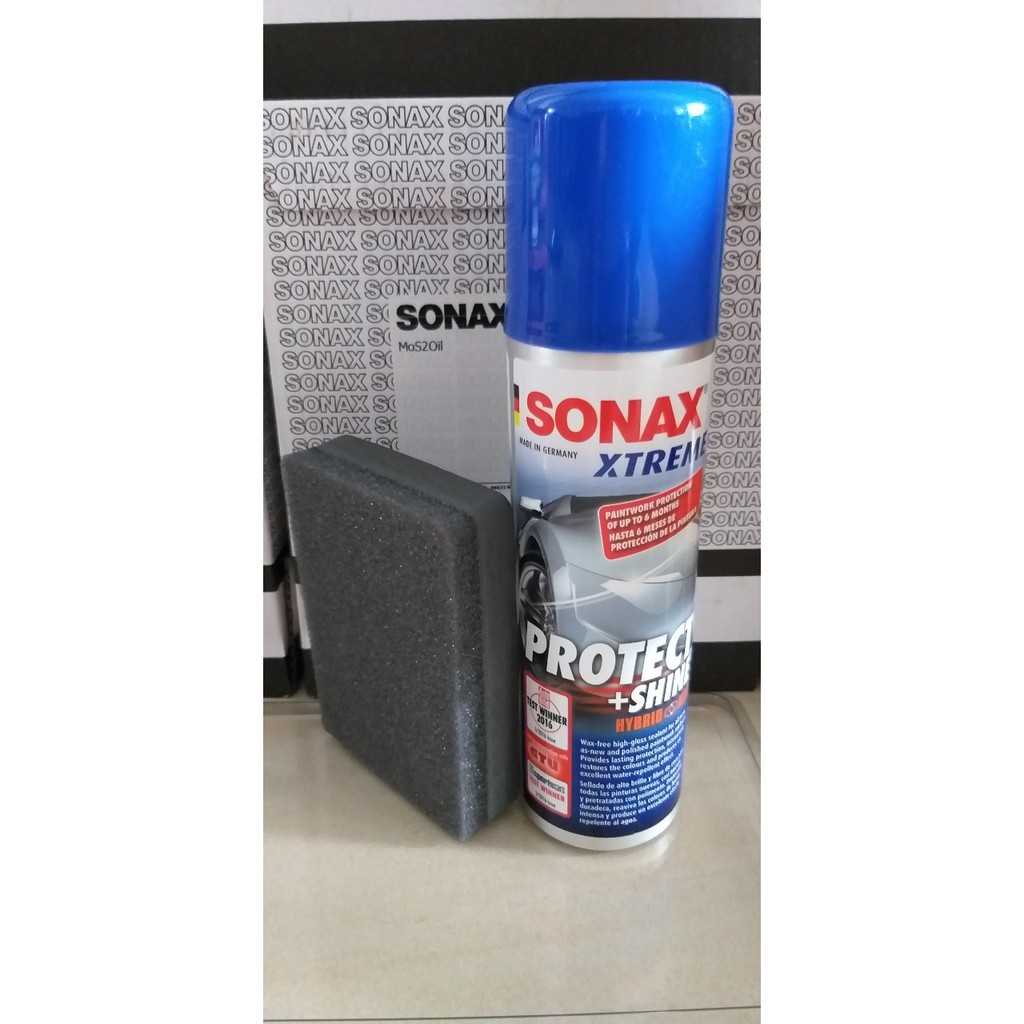 Combo nano polymer phủ bóng và bảo vệ bề mặt sơn - Sonax Xtreme Protect & Shine và mút