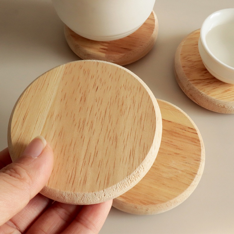 Đế Lót Ly Bằng Gỗ Cách Nhiệt Chống Trượt Phong Cách Nhật Bản
