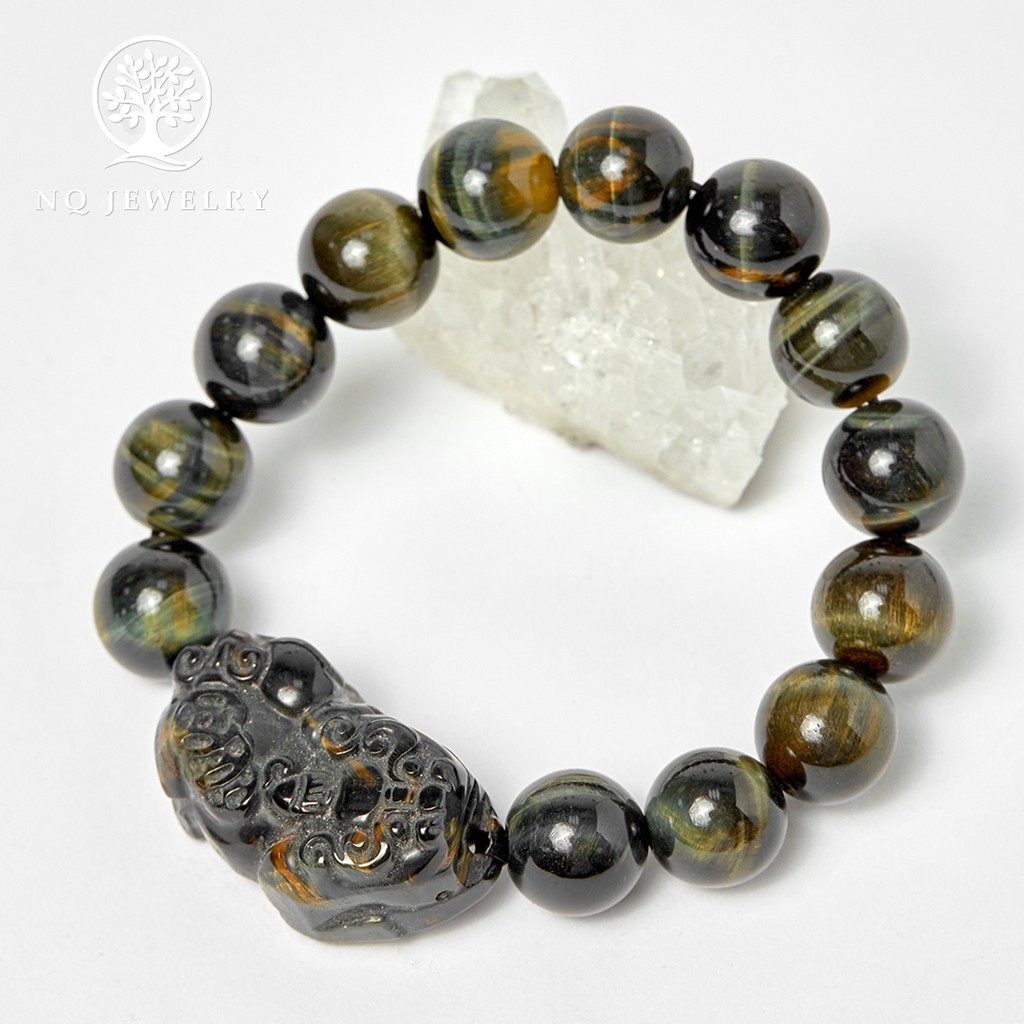 Vòng tay nam charm tỳ hưu đá - NQ Jewelry