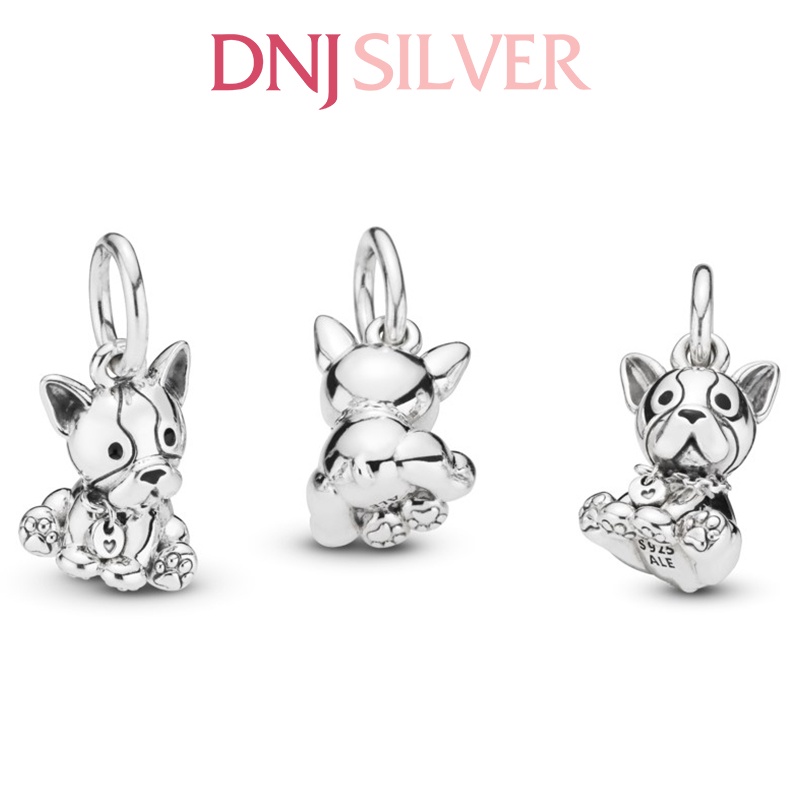 Charm bạc 925 cao cấp, hàng chuẩn bạc - Charm Bulldog Puppy Dog thích hợp để mix vòng tay charm - DN215