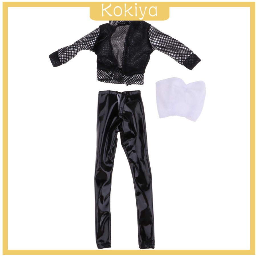 Set Áo Khoác Và Quần Da Pu Thời Trang Cho Búp Bê Barbie