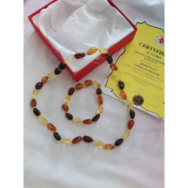 bộ vòng hổ phách amber cho bé