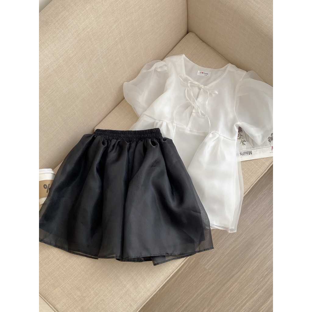 [NEW/VIDEO] Set áo babydoll voan tơ mix quần giả chân váy siêu xinh bồng bềnh