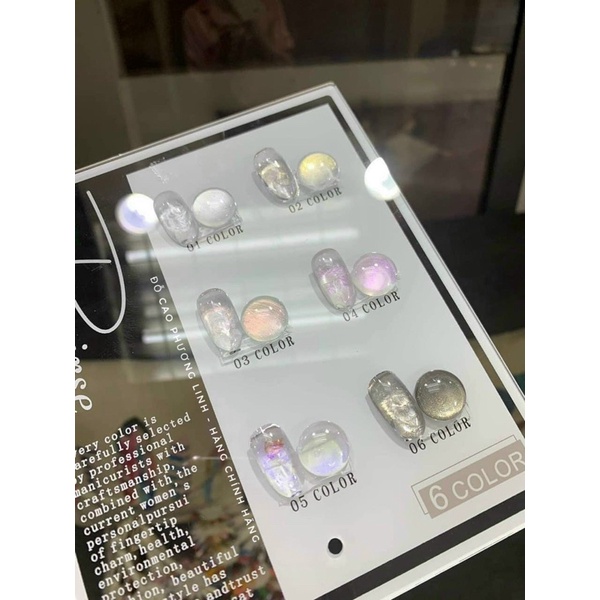 Gel ánh trai set 6 chai ( TẶNG KÈM BẢNG MÀU CÔNG TY ) , gel hàn quốc siêu ảo