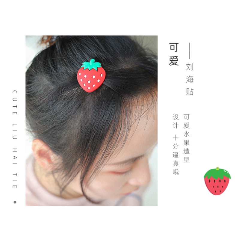 (Hàng Mới Về) Miếng Dán Tóc Hình Trái Cây Đáng Yêu Phong Cách Hàn Quốc