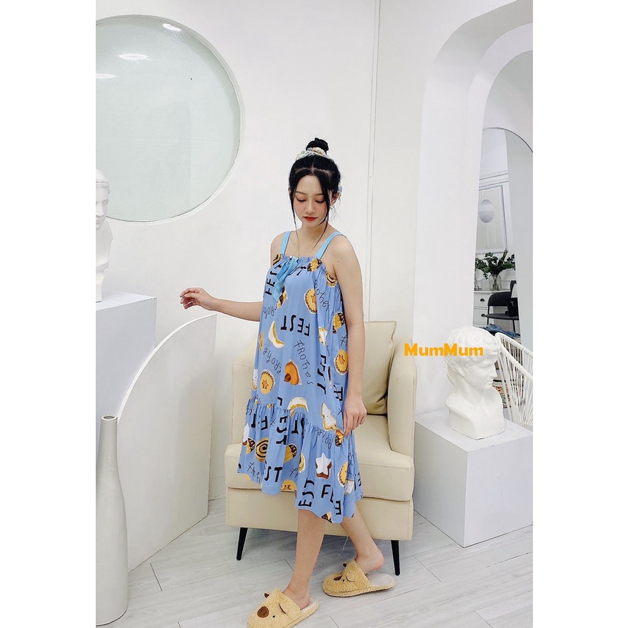 Đầm Bầu mặc nhà  style Hàn Quốc