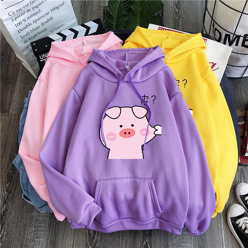 [ Mã 12FASHIONSALE1 giảm 10K đơn 50K ] Áo hoodie lợn bẹo má DTR1119