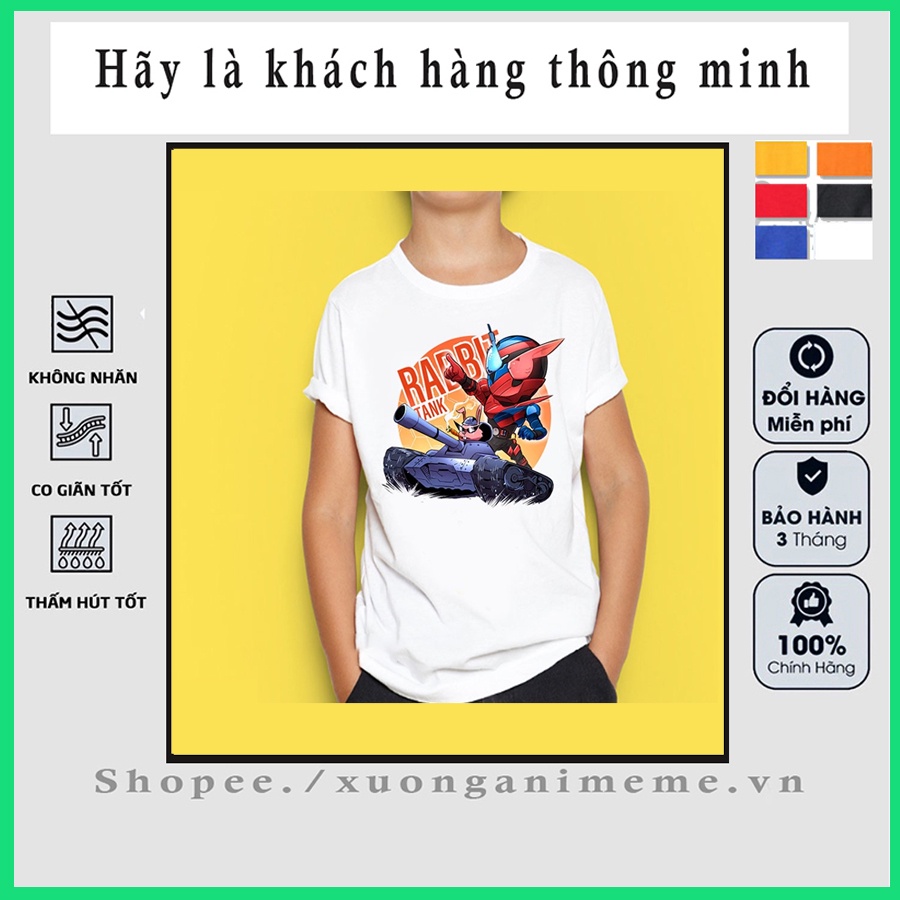 HOT Áo thun trẻ em in hình hoạt hình siêu nhân kamen rider ryuki
