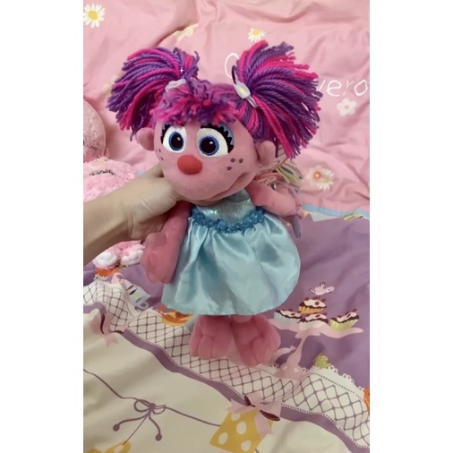 Gấu Bông tiên Abby Cadabby Sesame Street 2hand hồng chính hãng rối búp bê mắt lồi elmo cookie monster bert aby thú nhồi