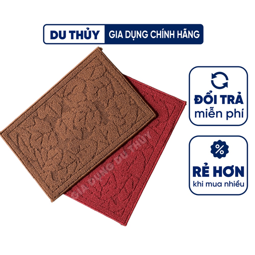 Thảm chùi chân chống trượt chất liệu cao su chống trượt kích thước 40x60 cm