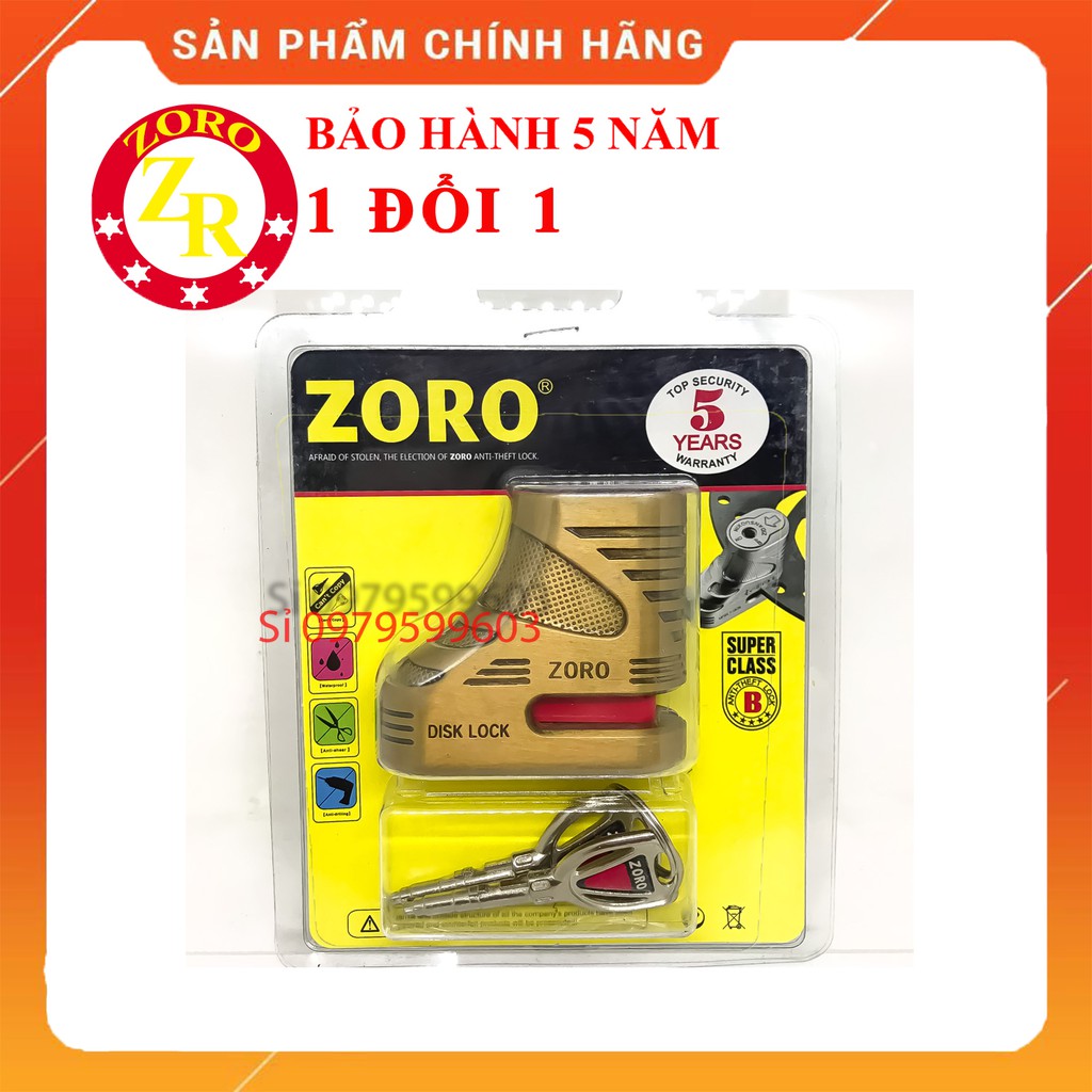 [ FREESHIP ] ổ Khoá đĩa xe máy Zcon ZORO