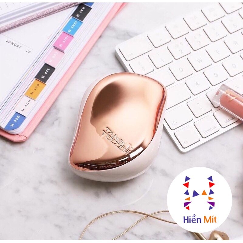 50 mẫu lược Tangle Teezer có nắp Compact Styler Rose Gold gỡ rối chống gãy rụng tóc dạng bàn chải on the go chính hãng