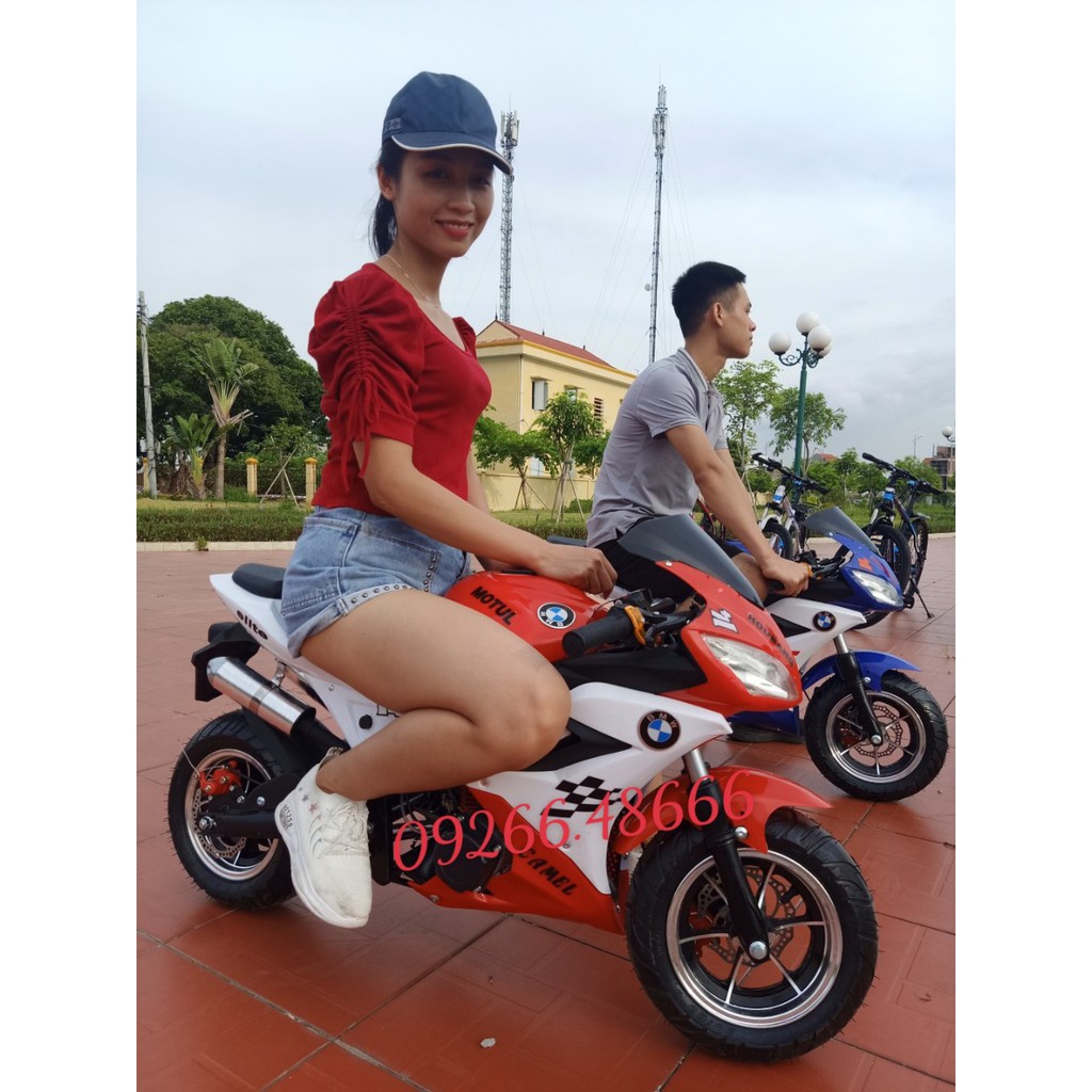Xe moto mini 50cc - R15 V3 bản xe cào cấp xuất châu âu - xe ruồi - xe tam mao - moto mini r15