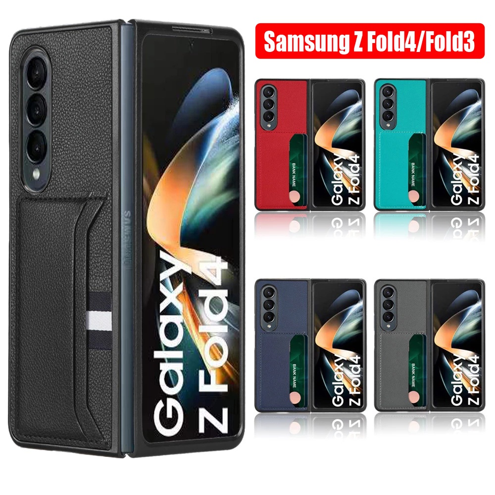 Bao Da Điện Thoại Nắp Gập Có Ngăn Đựng Thẻ Chống Trượt Dành Cho Samsung Galaxy Z Fold4 Fold3 Fold2 Z Fold 4 Z Fold 3 Fold2