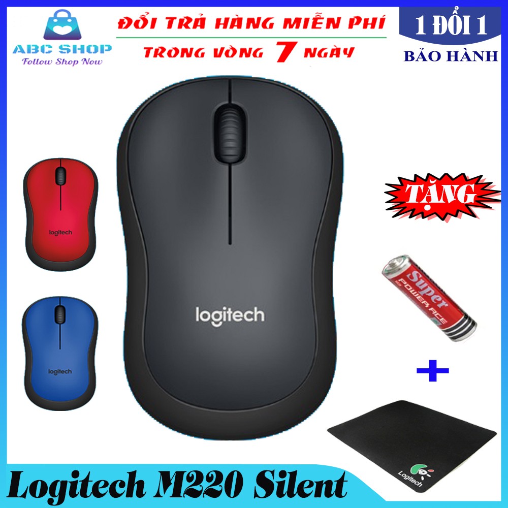 [Logitech] Chuột Không Dây Logitech M220 Silent - Không Gây Tiếng Ồn, thiết kế nhỏ gọn, mua combo giá tốt
