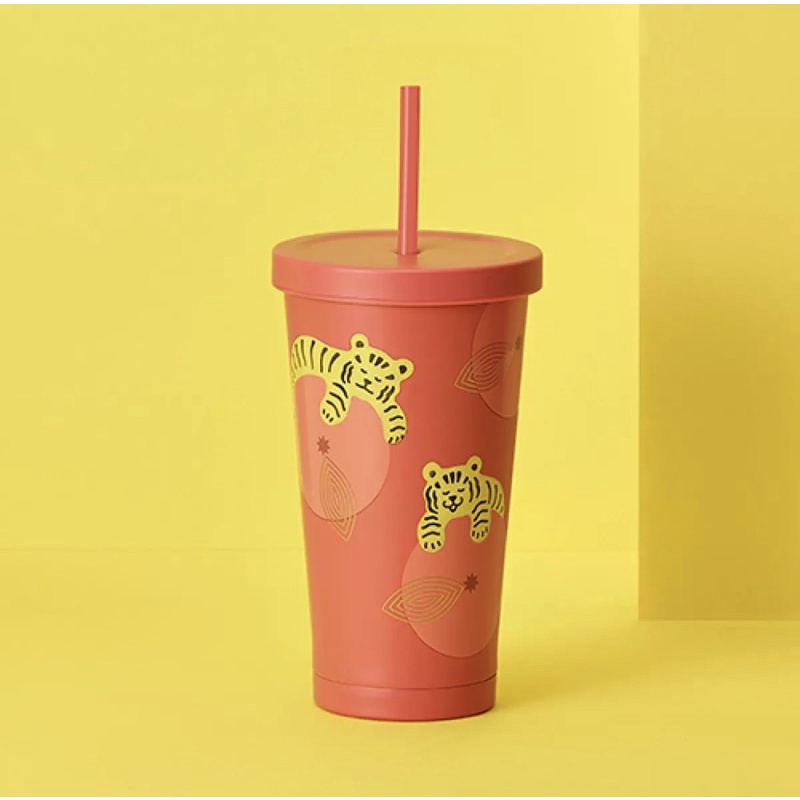 [Chính hãng] Ly đỏ Starbucks Hổ-cold cup Tigers with Tangerines 532ml