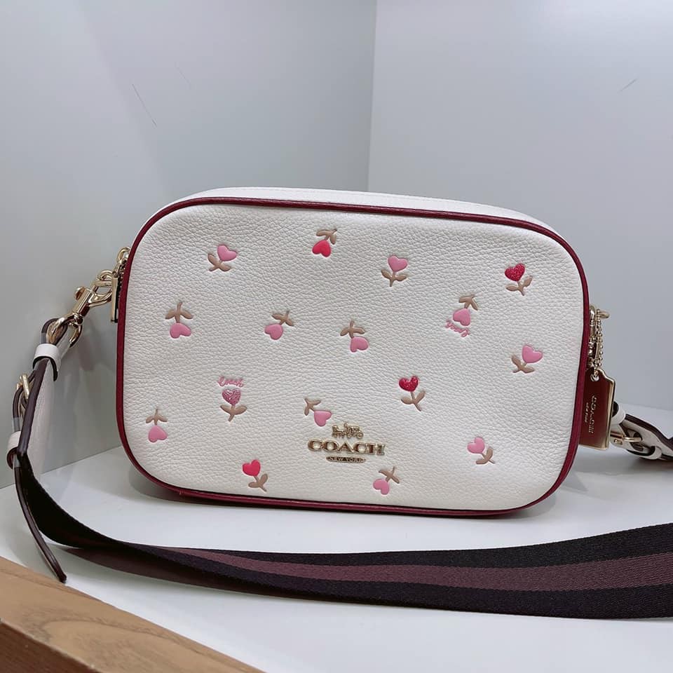 JES CROSSBODY WITH HEART FLORAL PRINT