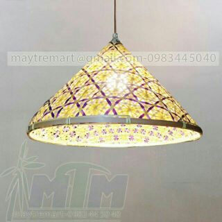 Chao đèn hình nón hoa văn