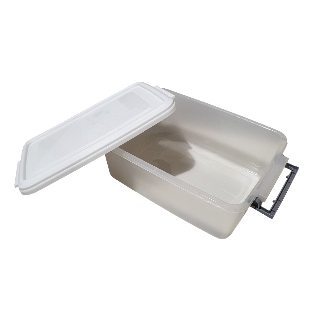 HomeBase STACKO thùng đựng đồ 50L bằng nhựa có nắp AZ Thái Lan W66.5xD44.8xH24.6 Cm màu trắng