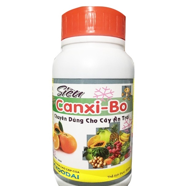 Phân bón lá siêu Canxi- Bo chai 500ml chống rụng hoa, trái non, nứt trái, thới trái