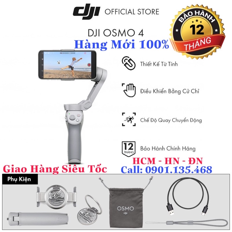 Tay cầm gimbal DJI Osmo Mobile 4 Combo chống rung điện thoại - Hàng chính hãng - Bảo hành 12 tháng | BigBuy360 - bigbuy360.vn