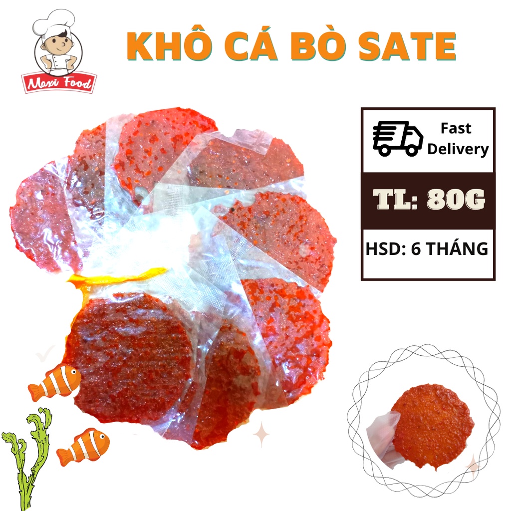1 Xâu Khô Cá Bò Rim Sate Ép Miếng | Maxifood
