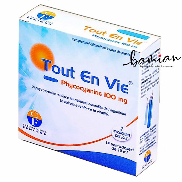 Tảo biển Tout En Vie bổ sung vitamin C hàng Pháp dạng nước hộp 14 ống