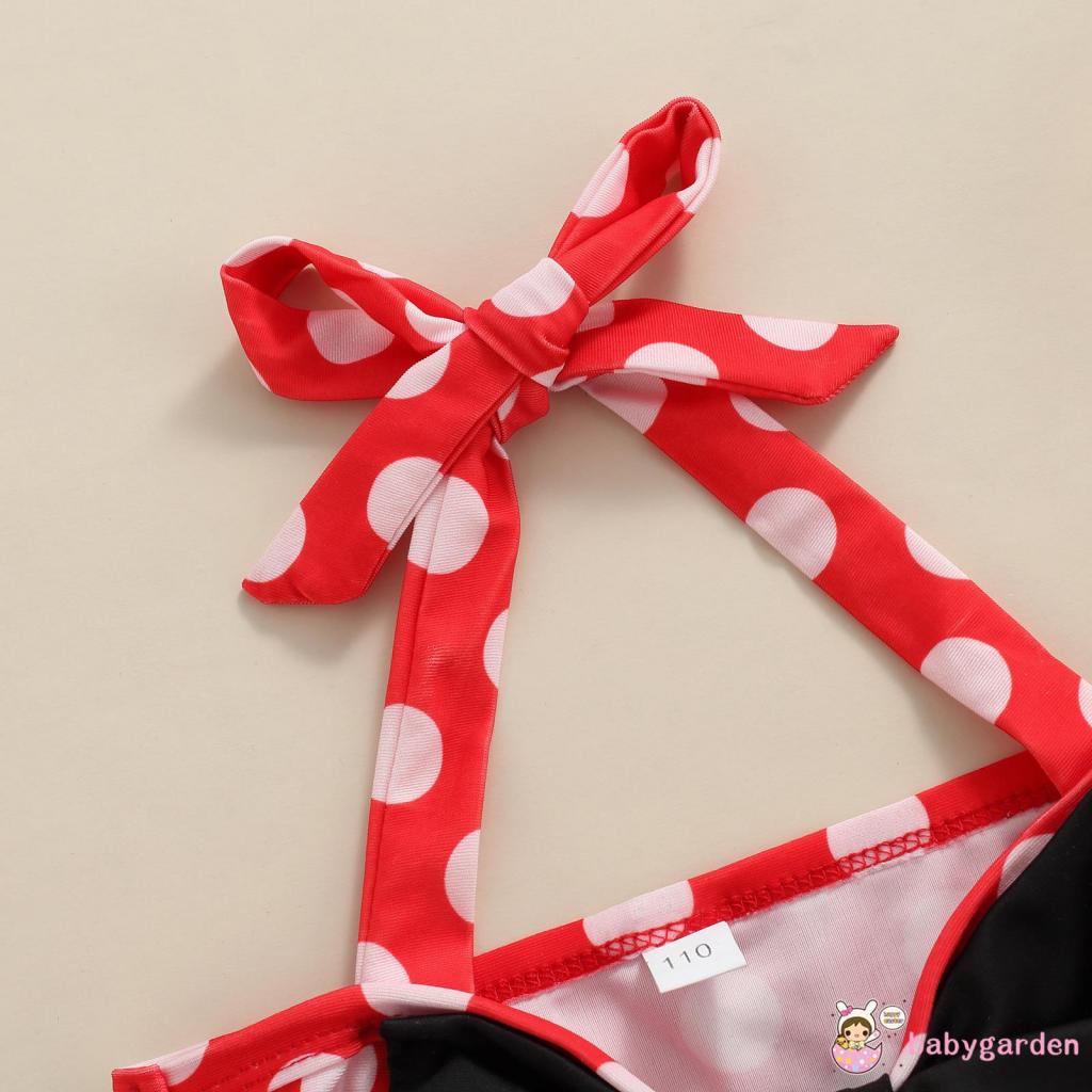 Bộ đồ bơi hai mảnh họa tiết chấm bi dễ thương cho bé gái