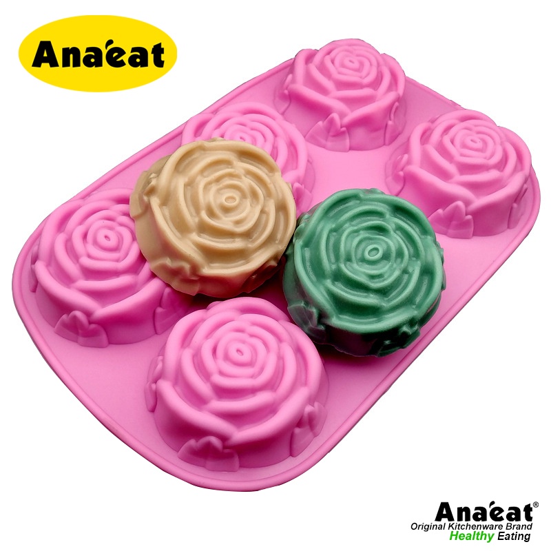 Khuôn Làm Xà Phòng Anaeat Chất Liệu Silicon Hình Hoa Hồng Đẹp Mắt