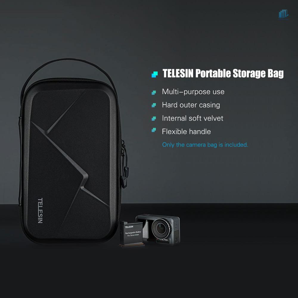 TELESIN Hộp Đựng Máy Ảnh Di Động Bằng EVA Chống Nước S2Mwn Cho DJI OSMO Action OSMO Pocket 8/7/6/5 Action