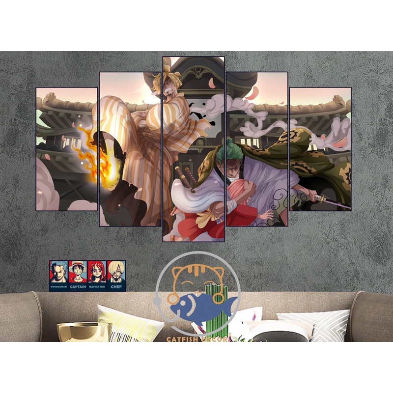 Tranh dán tường trang trí phòng room decor ONE PIECE - BỘ 1