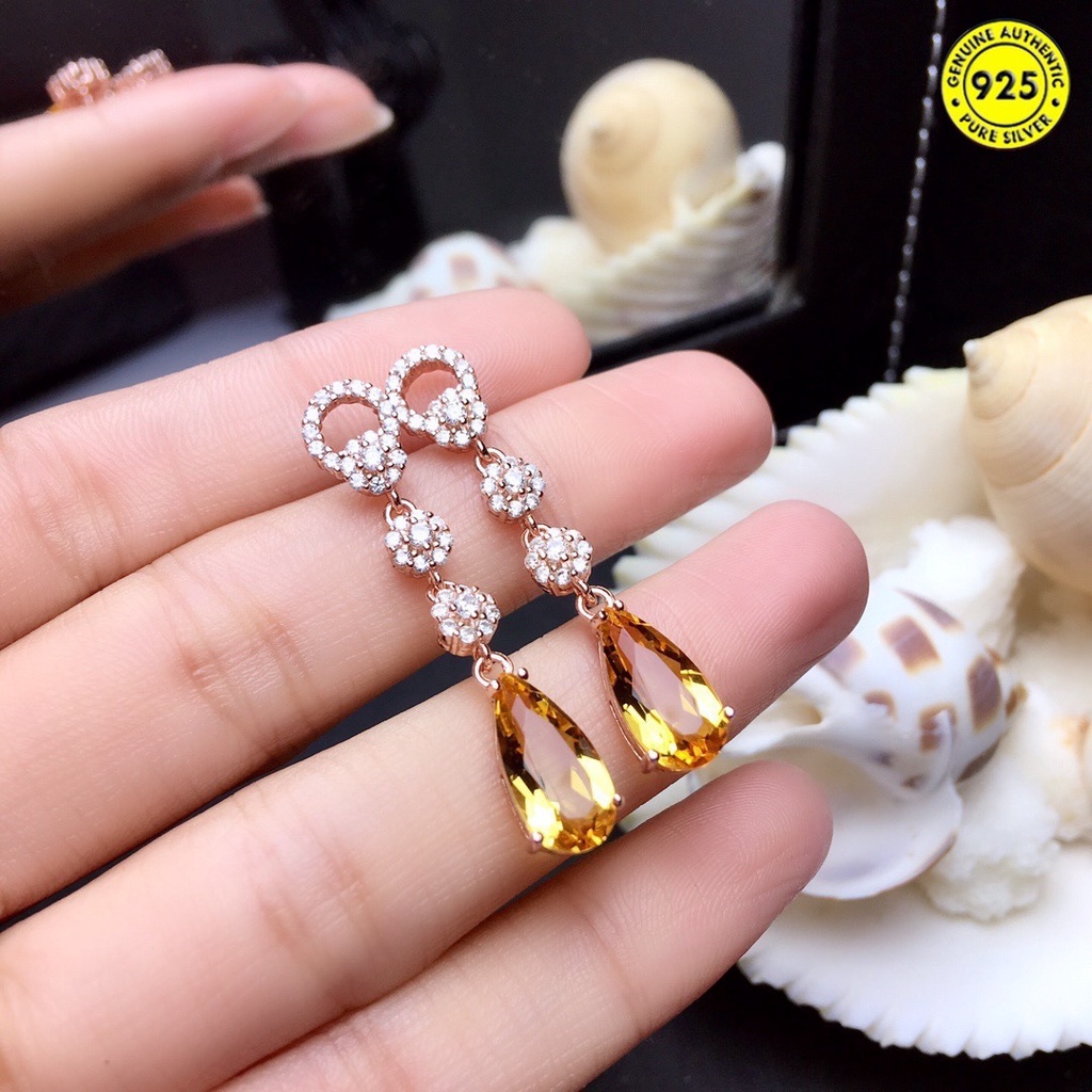 (MỚI) Bông tai dài đính đá sang trọng