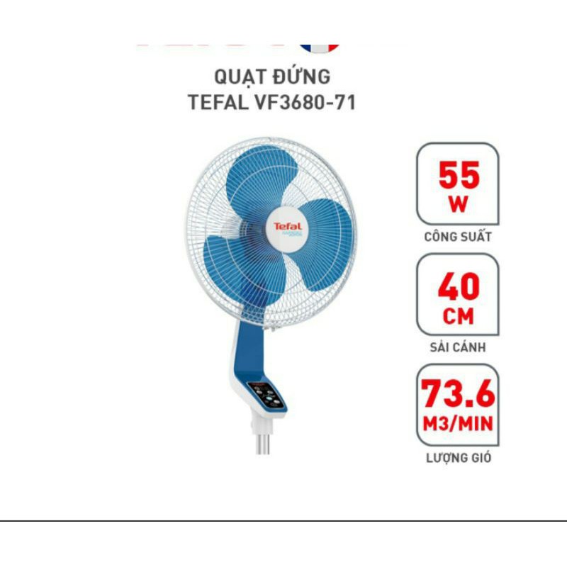 quạt máy làm mát quạt đứng có điều khiển từ xa Tefal remote