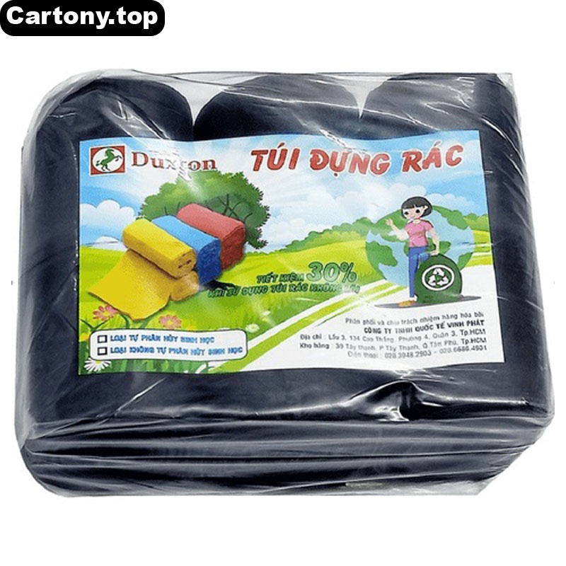 3 Cuộn túi đựng rác sinh học tự phân hủy size Đại - Trung - Tiểu