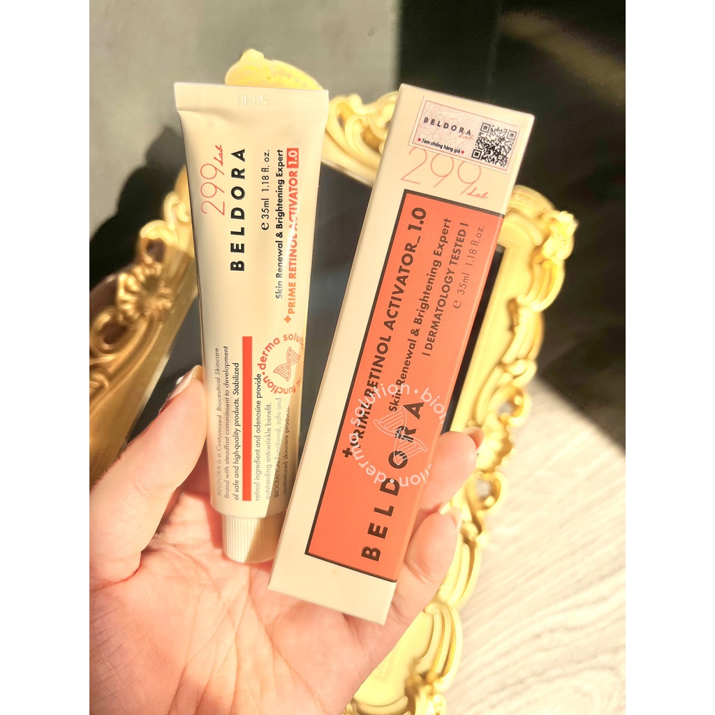 Kem Dưỡng Retinol 1.0 Giảm Mụn Ẩn, Tái Sinh Da Beldora 299 Prime Retinol Activator 35ml Bulsan Beauty