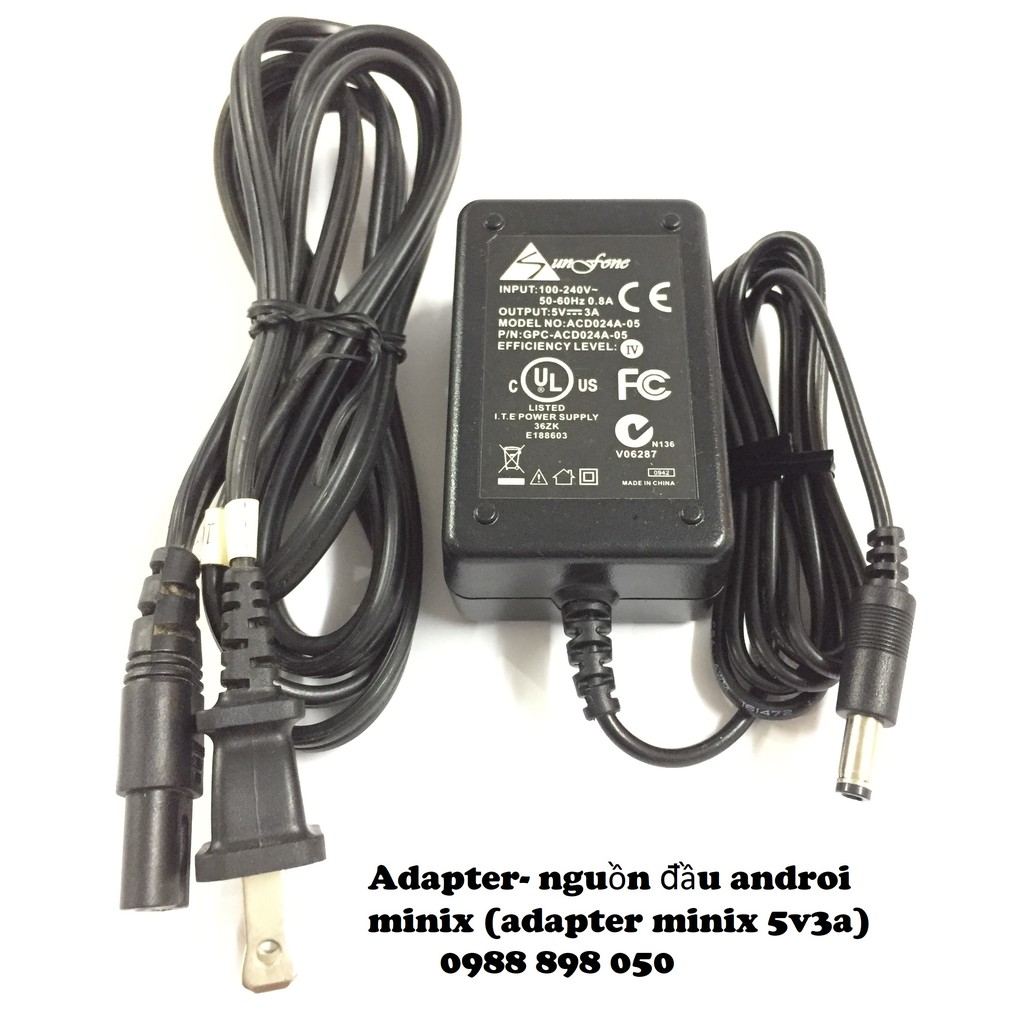 Adapter- Nguồn Đầu Androi Minix 5v3a