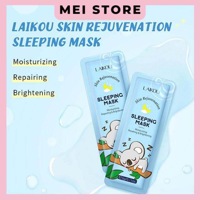 Túi 15 Gói Mặt Nạ Ngủ LAIKOU SLEEPING MASK Hình Chú Gấu Ngủ Trẻ Hóa Dưỡng Ẩm Làm Sáng Da