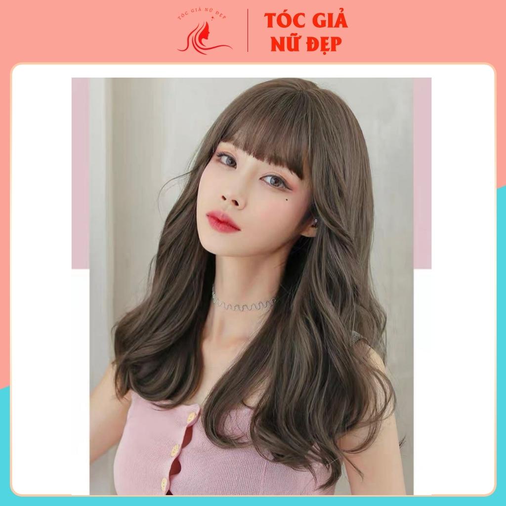 Tóc giả nữ nguyên đầu xoăn ngắn 40cm, C0304, tặng kèm lưới trùm tóc