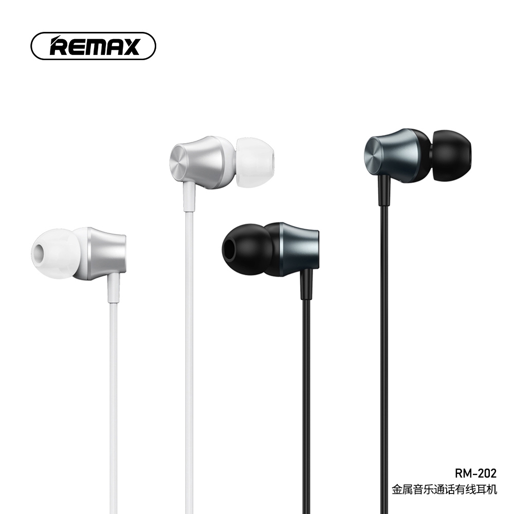 Remax in-ear stereo, wire-controlled hands-free headset, high-definition sound quality, clear calling RM-202