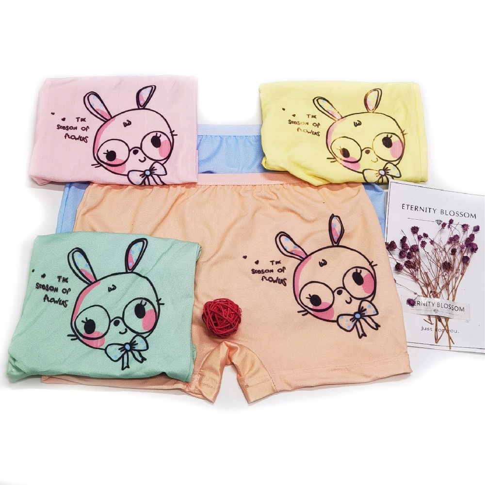 【 3 Cái Mua Sắm Mini】【 3-14 Năm】 Cá Tuyết☑️ Cô Gái Quần Lót Trẻ Em Quần Lót Lụa Z030# Quần Short In Họa Tiết Hoạt Hình Đáng Yêu Cho Bé