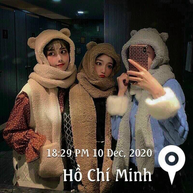 Mũ Tai Gấu 3in1, Mũ Tai Gấu BlackPink