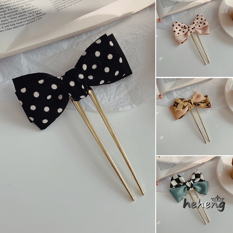 Trâm Cài Tóc Chữ U Đính Nơ Đơn Giản Thời Trang Cho Cô Dâu