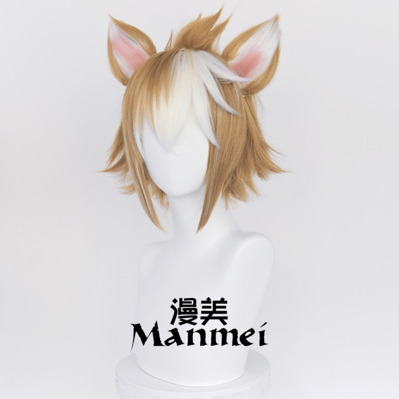 Tóc Giả Cosplay Nhân Vật Gorou 35cm Bằng Sợi Tổng Hợp Chịu Nhiệt
