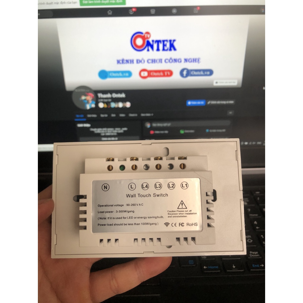 CÔNG TẮC cảm ứng thông minh + wifi Onhomz / Điều khiển từ xa qua IOS , ANDROID
