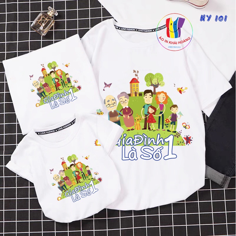 áo thun gia đình là số 1 dễ thương coton co giản thoải mái