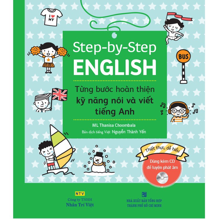 Sách - Step by step English - Từng bước hoàn thiện kỹ năng nói và viết tiếng Anh (kèm 1 đĩa MP3)